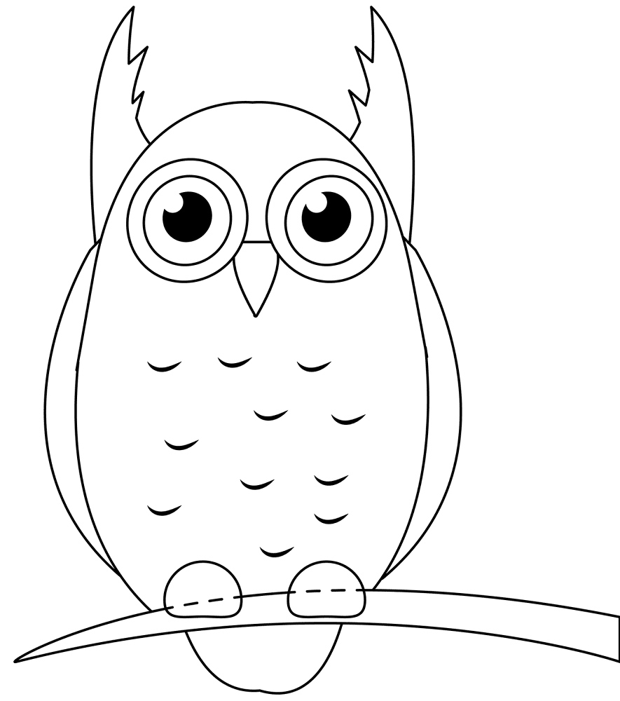 Desenho de Animais Noturnos para colorir e imprimir: número 1