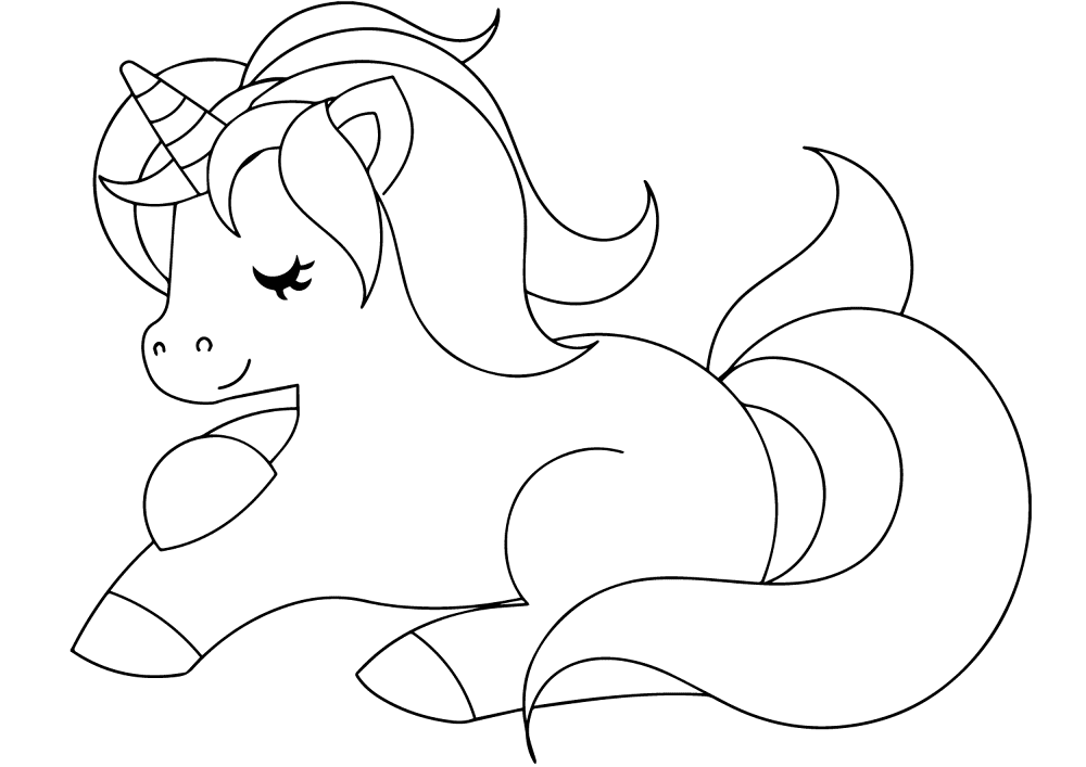 Desenho de Animal Kawaii para colorir e imprimir: número 3