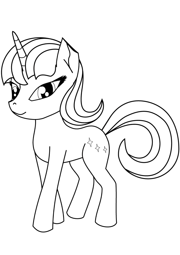 Desenho de Animal Kawaii para colorir e imprimir: número 7