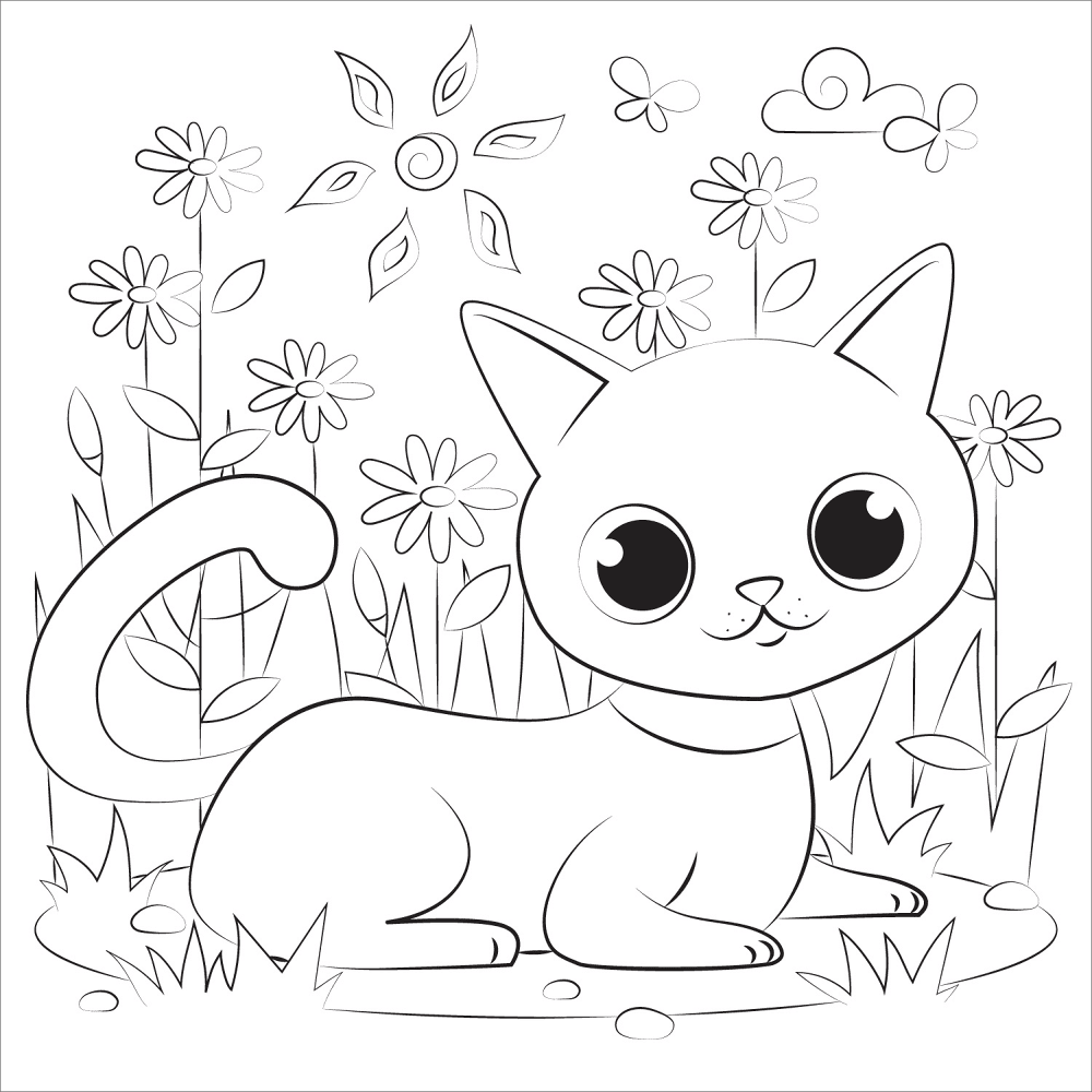 Desenho de Animal Kawaii para colorir e imprimir: número 8