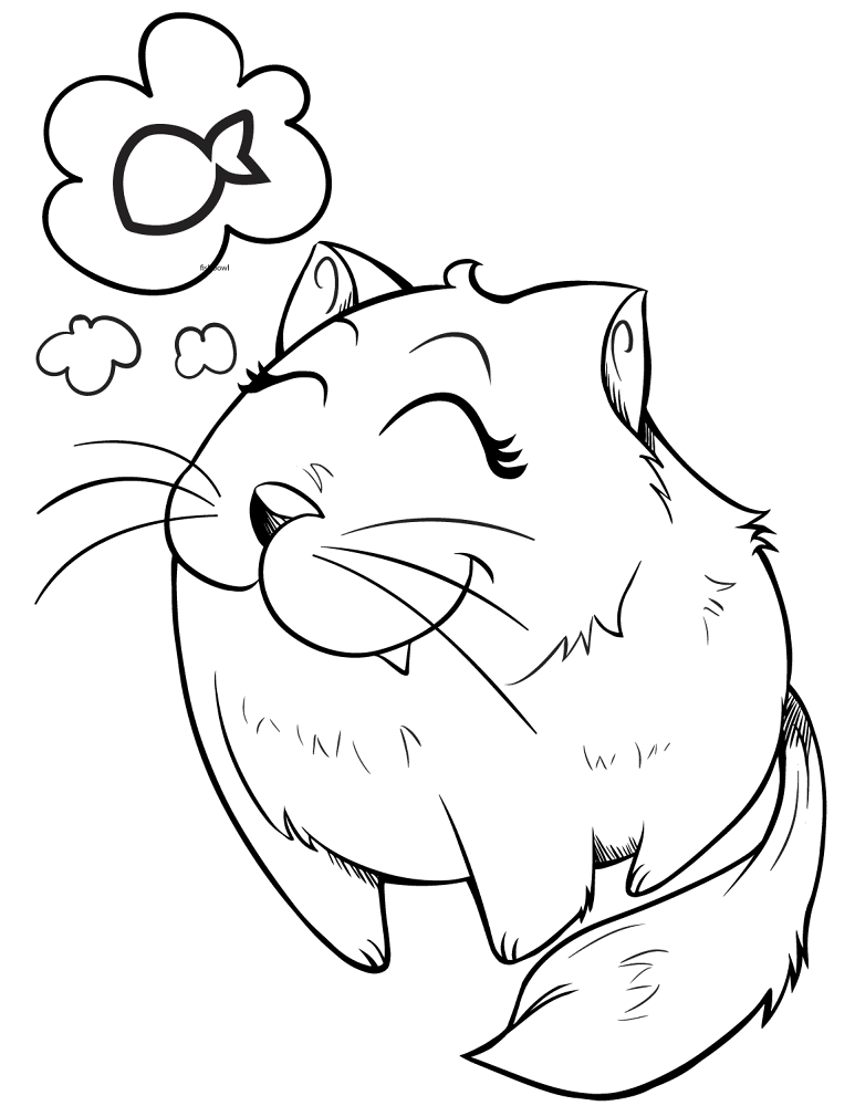 Desenho de Animal Kawaii para colorir e imprimir: número 11