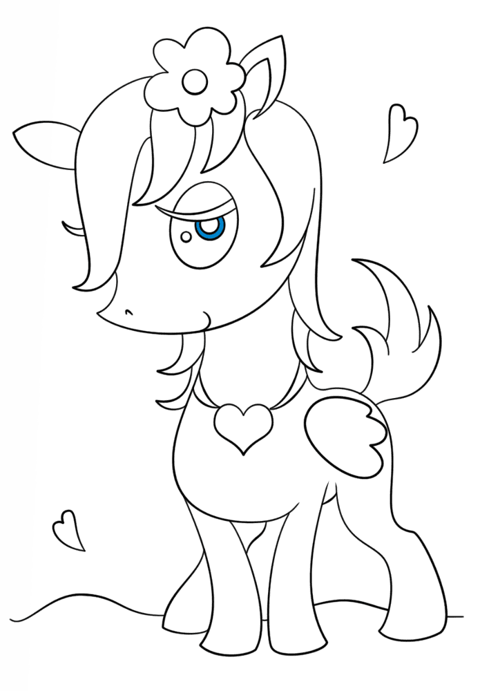 Desenho de Animal Kawaii para colorir e imprimir: número 14