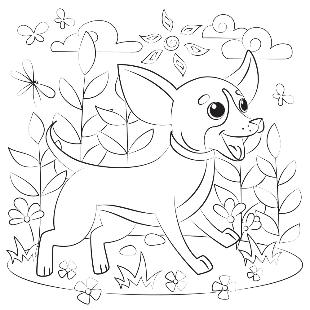 Desenho de Animal Kawaii para colorir e imprimir: número 15
