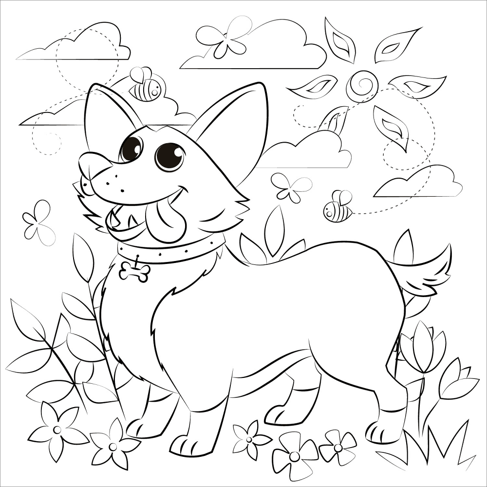 Desenho de Animal Kawaii para colorir e imprimir: número 17