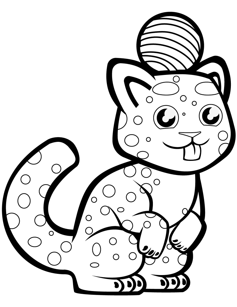 Desenho de Animal Kawaii para colorir e imprimir: número 20