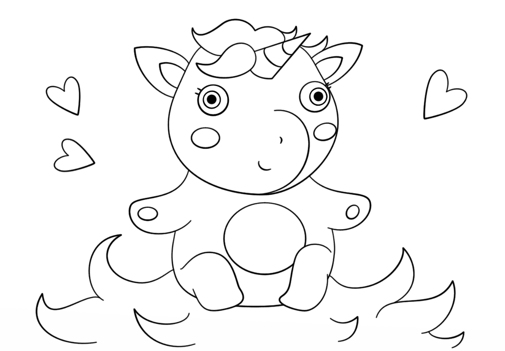 Desenho de Animal Kawaii para colorir e imprimir: número 26