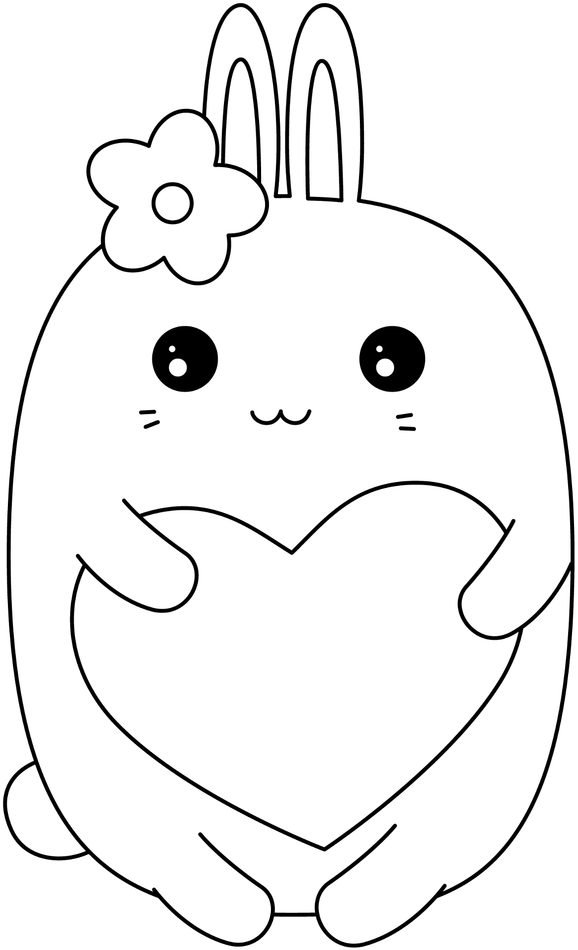 Desenho de Animal Kawaii para colorir e imprimir: número 34