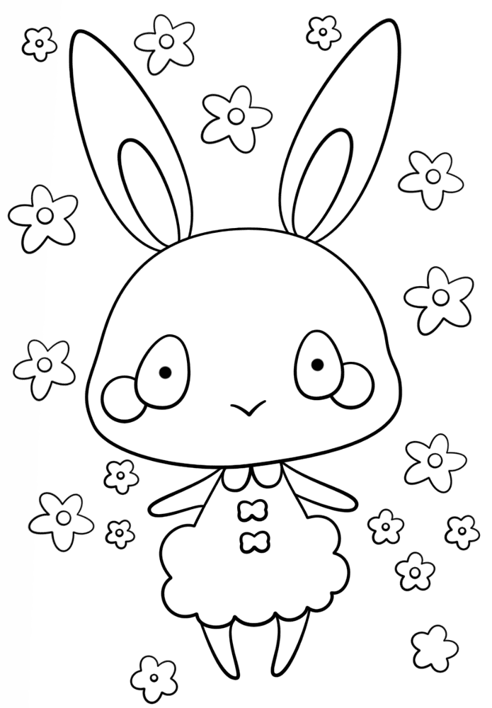 Desenho de Animal Kawaii para colorir e imprimir: número 35
