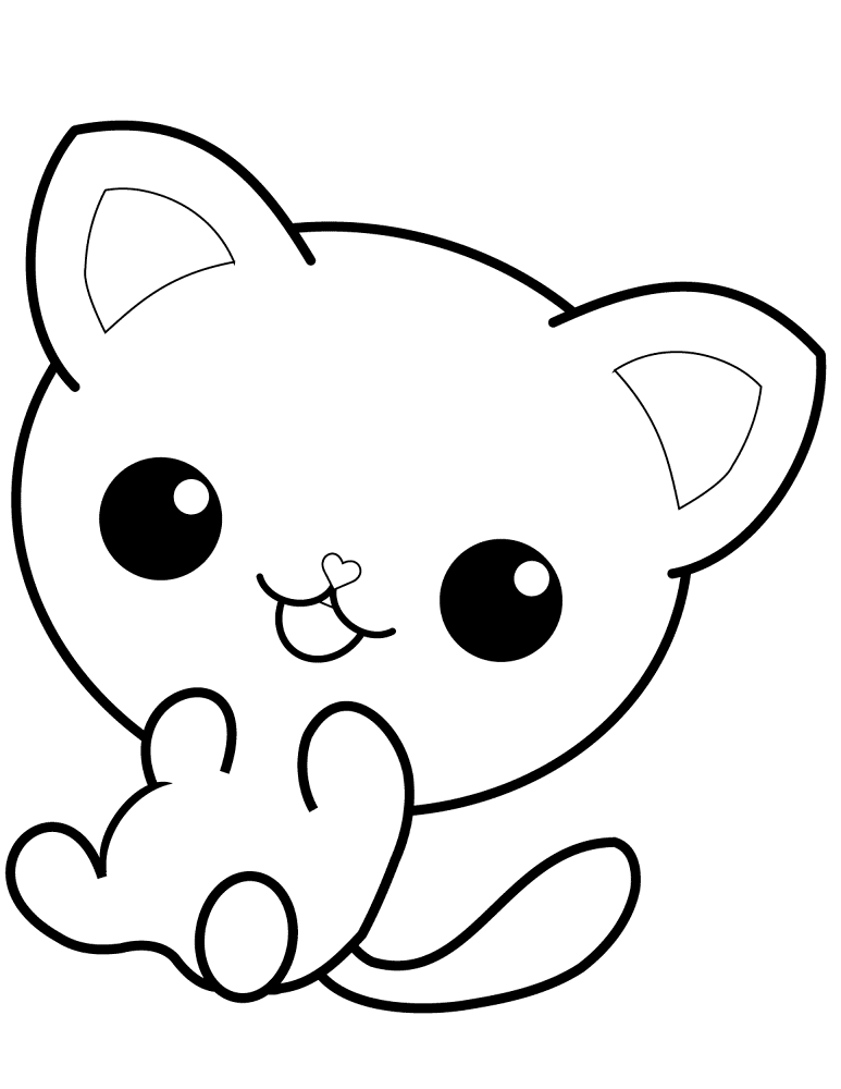 Desenho de Animal Kawaii para colorir e imprimir: número 42