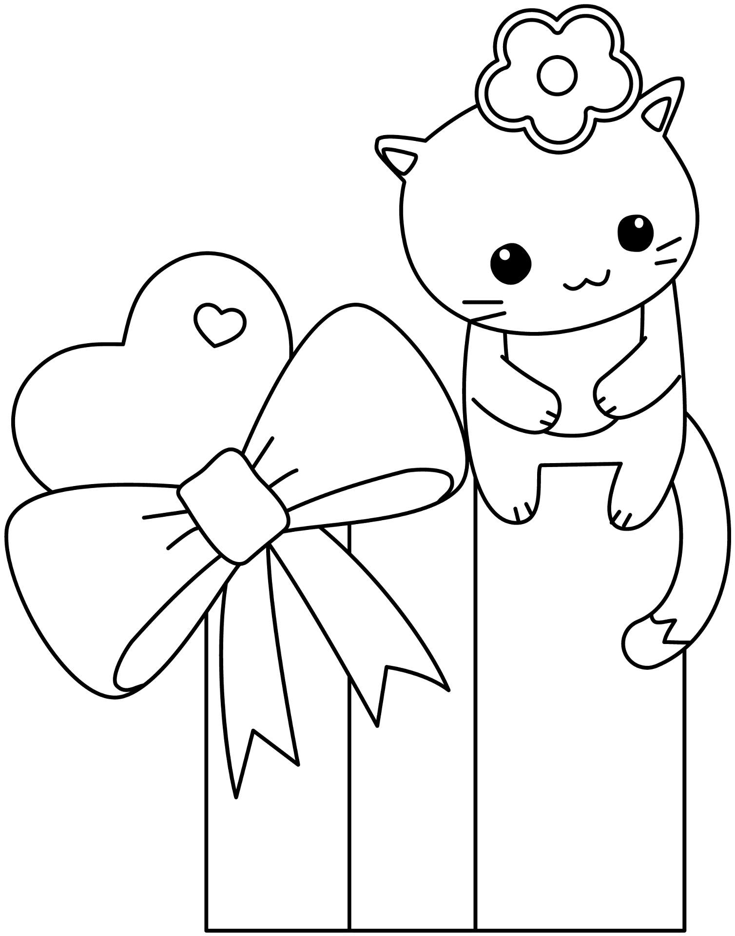 Desenho de Animal Kawaii para colorir e imprimir: número 44
