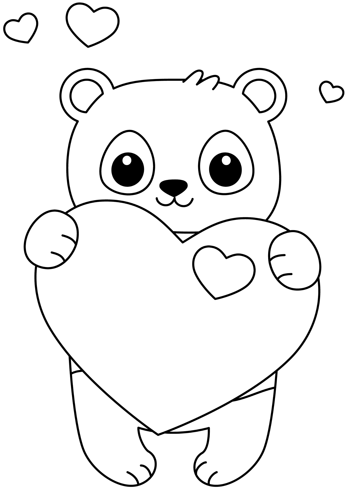 Desenho de Animal Kawaii para colorir e imprimir: número 47