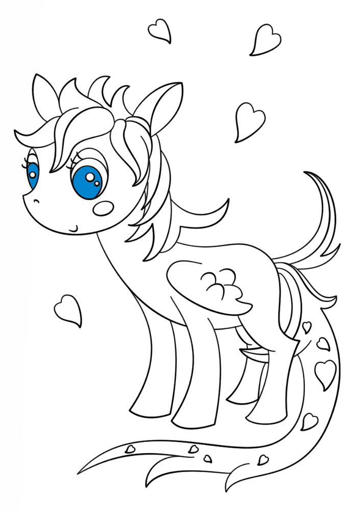 Desenho de Animal Kawaii para colorir e imprimir: número 48