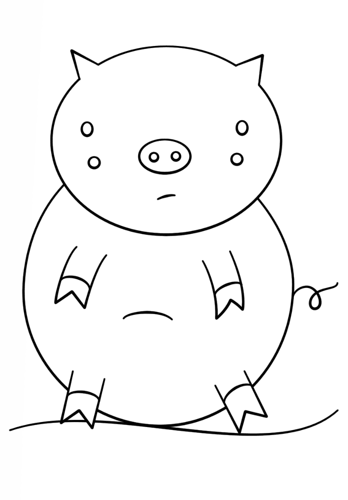 Desenho de Animal Kawaii para colorir