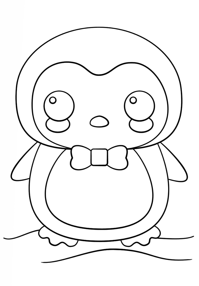 Desenho de Animal Kawaii para colorir