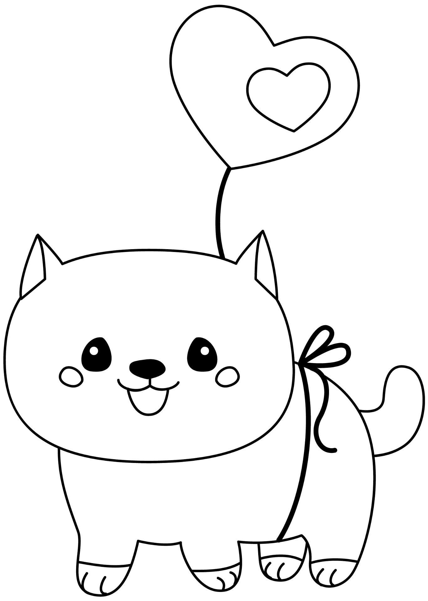 Desenho de Animal Kawaii para colorir