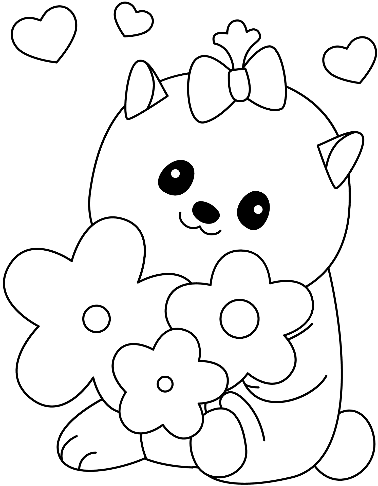 Desenho de Animal Kawaii para colorir