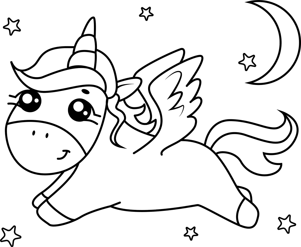 Desenho de Animal Kawaii para colorir