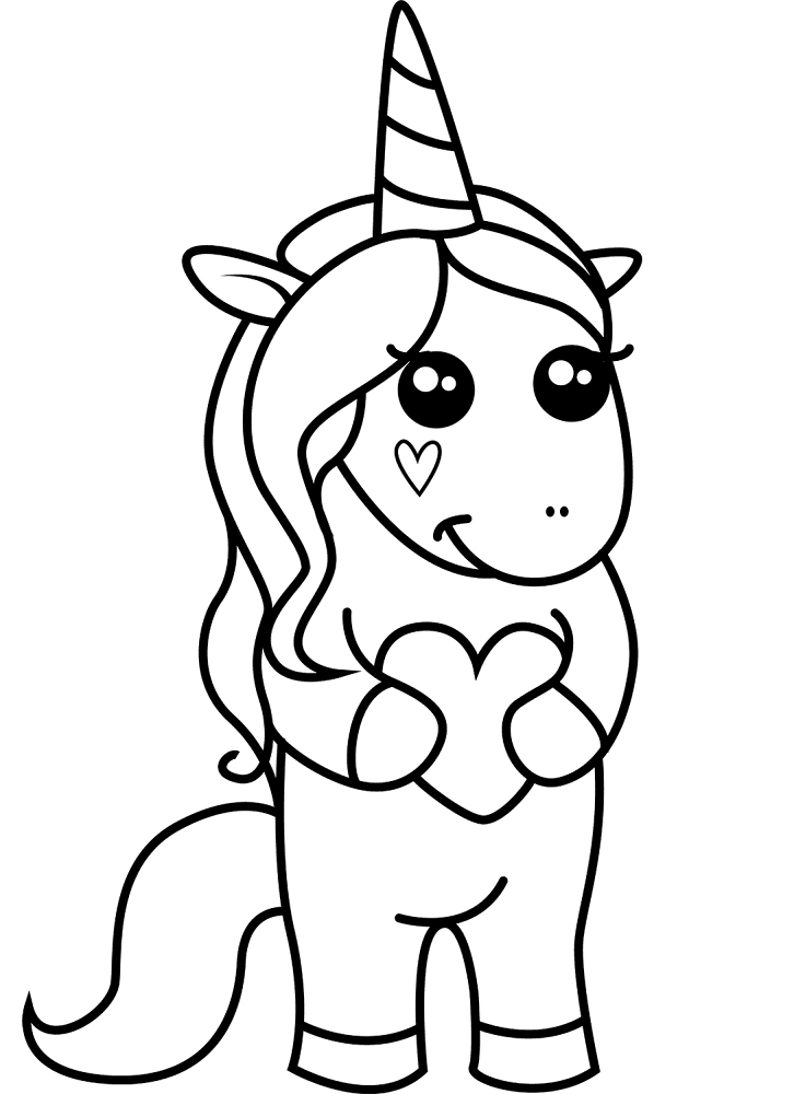 Desenho de Animal Kawaii para colorir
