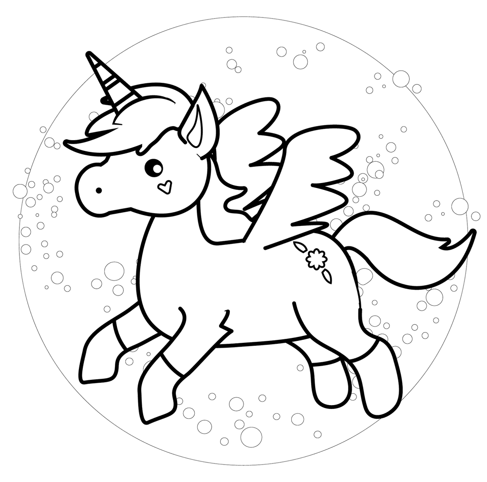 Desenho de Animal Kawaii para colorir