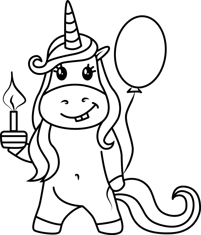 Desenho de Animal Kawaii para colorir