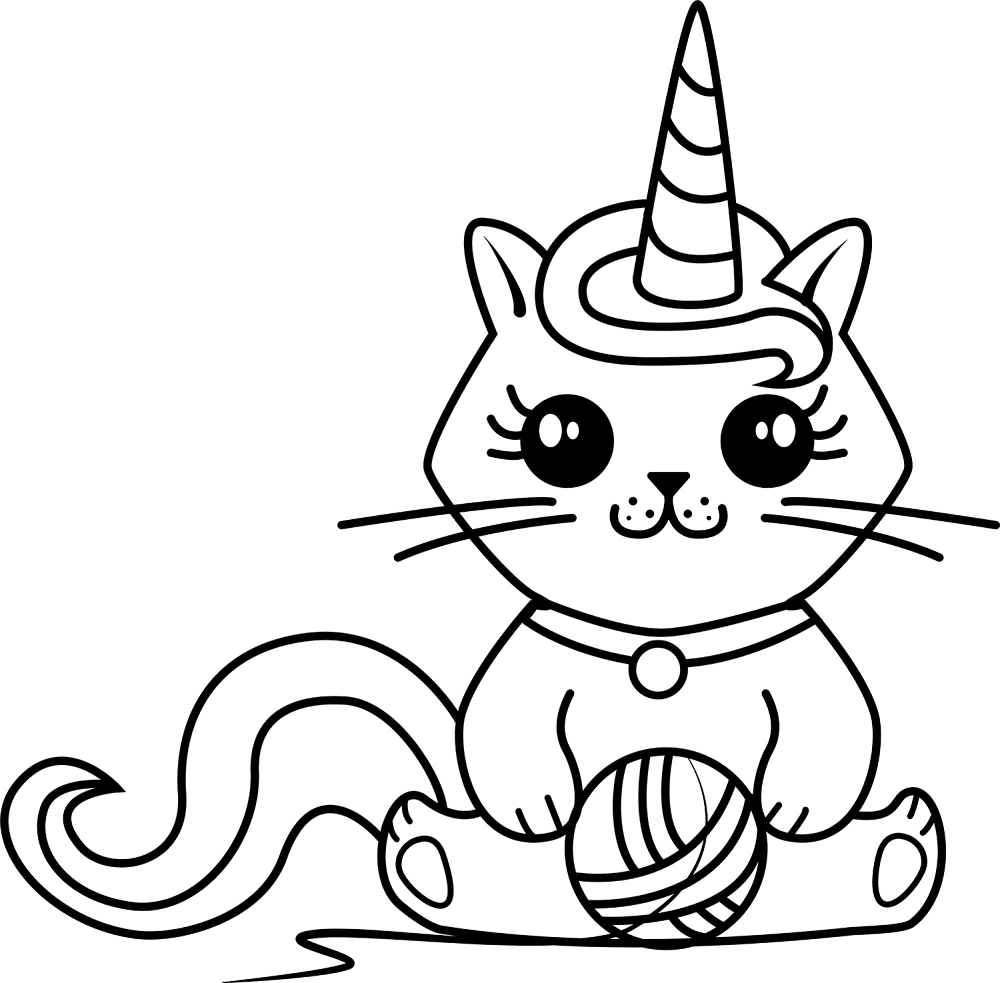 Desenho de Animal Kawaii para colorir