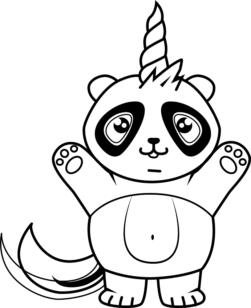 Desenho de Animal Kawaii para colorir
