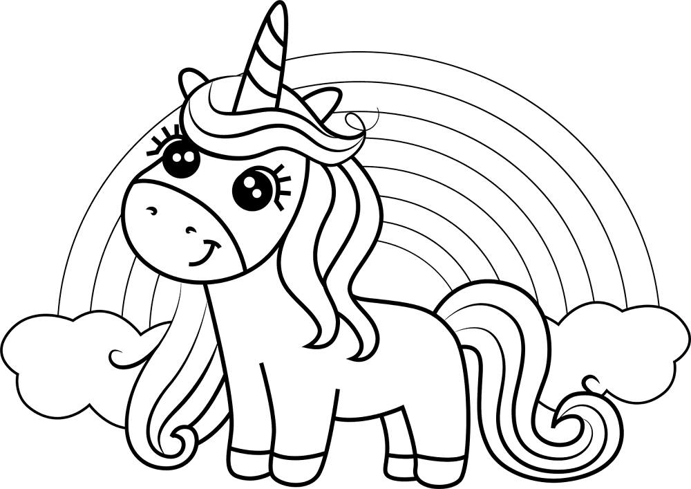 Desenho de Animal Kawaii para colorir