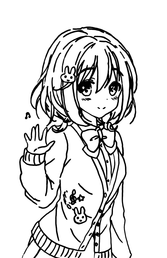 Desenho de Anime para colorir e imprimir: número 1