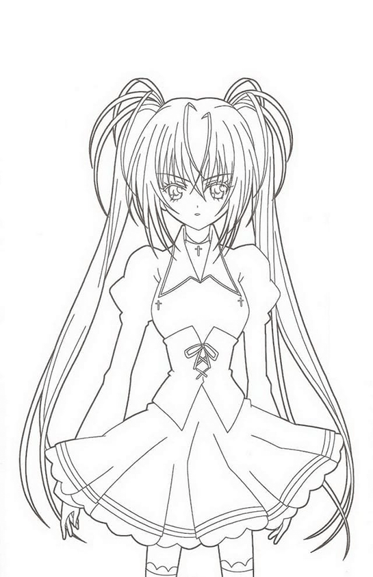 Desenho de Anime para colorir e imprimir: número 3