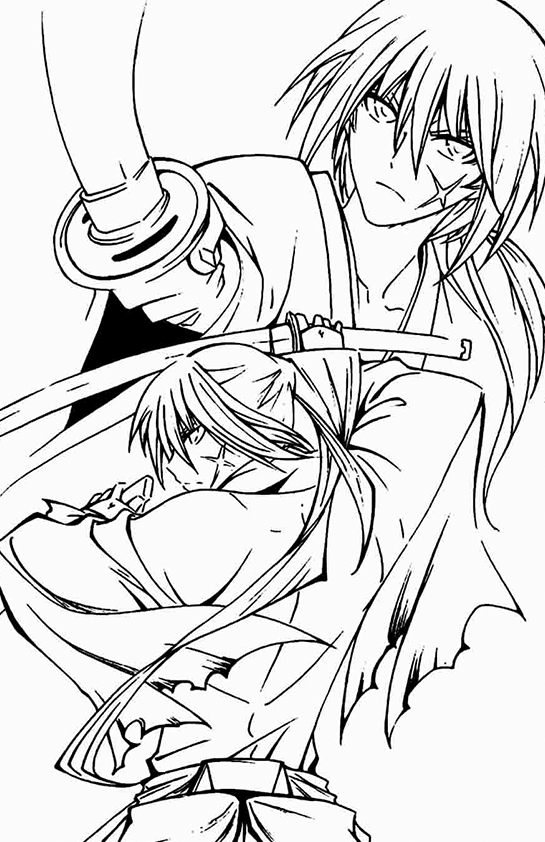 Desenho de Anime para colorir e imprimir: número 4