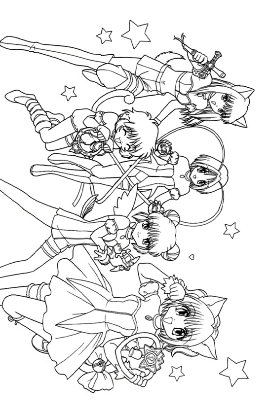 Desenho de Anime para colorir e imprimir: número 5