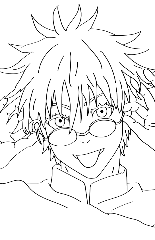 Desenho de Anime para colorir e imprimir: número 7