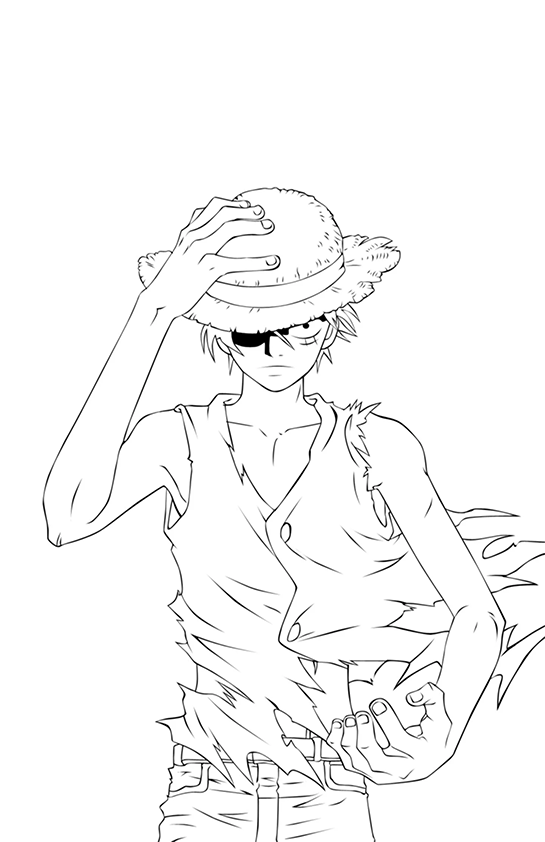 Desenho de Anime para colorir e imprimir: número 8