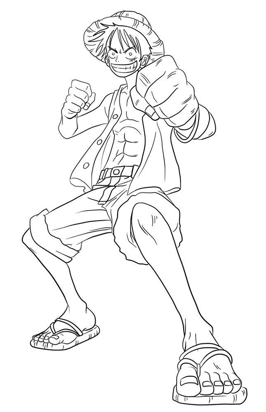 Desenho de Anime para colorir e imprimir: número 9