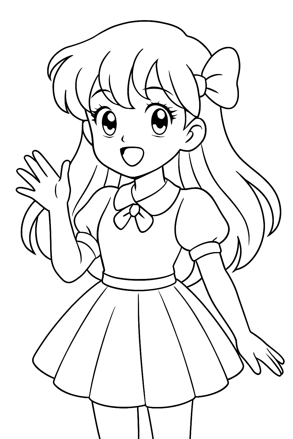 Desenho de Anime para colorir e imprimir: número 11