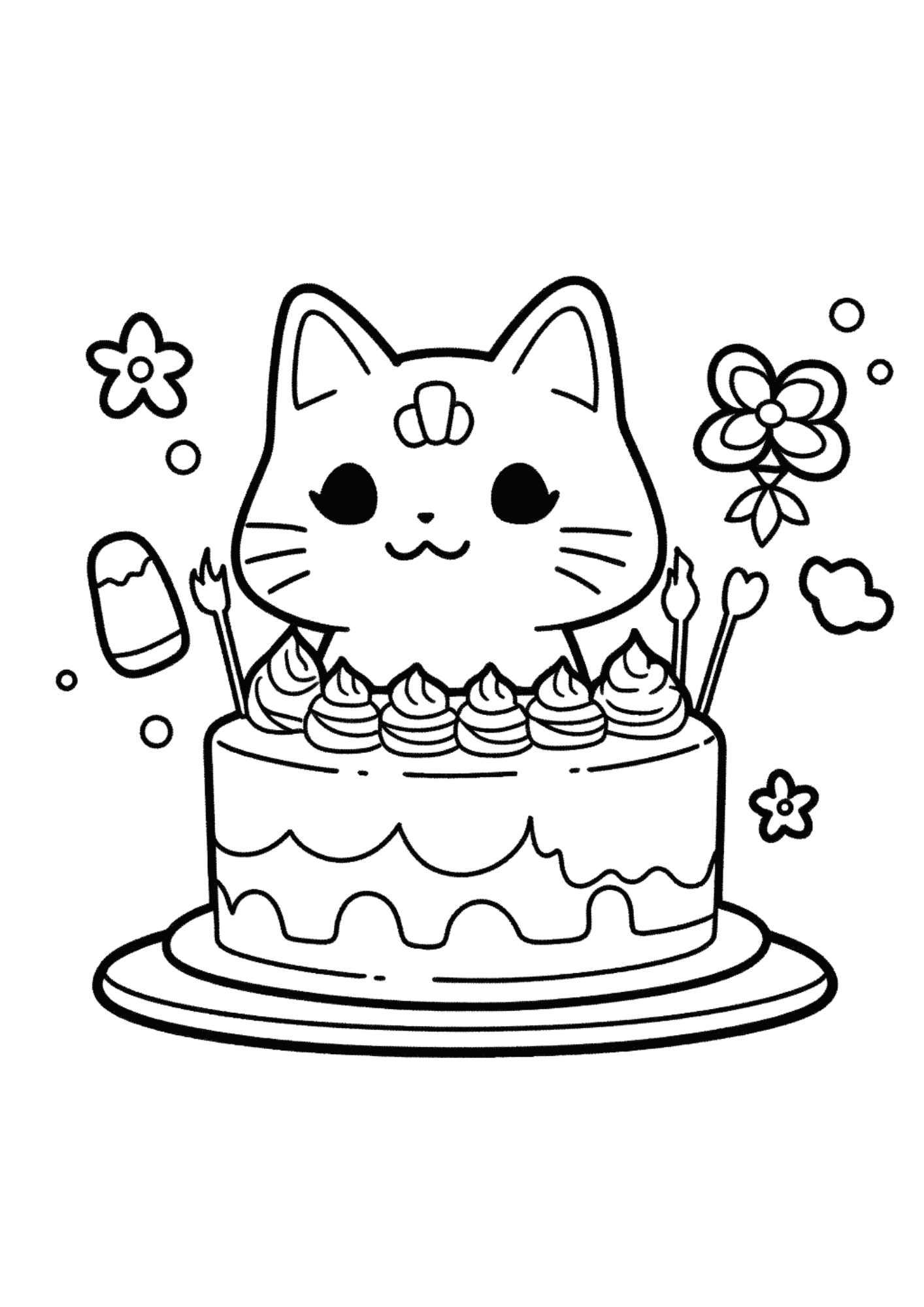 Desenho de Aniversario para colorir e imprimir: número 6
