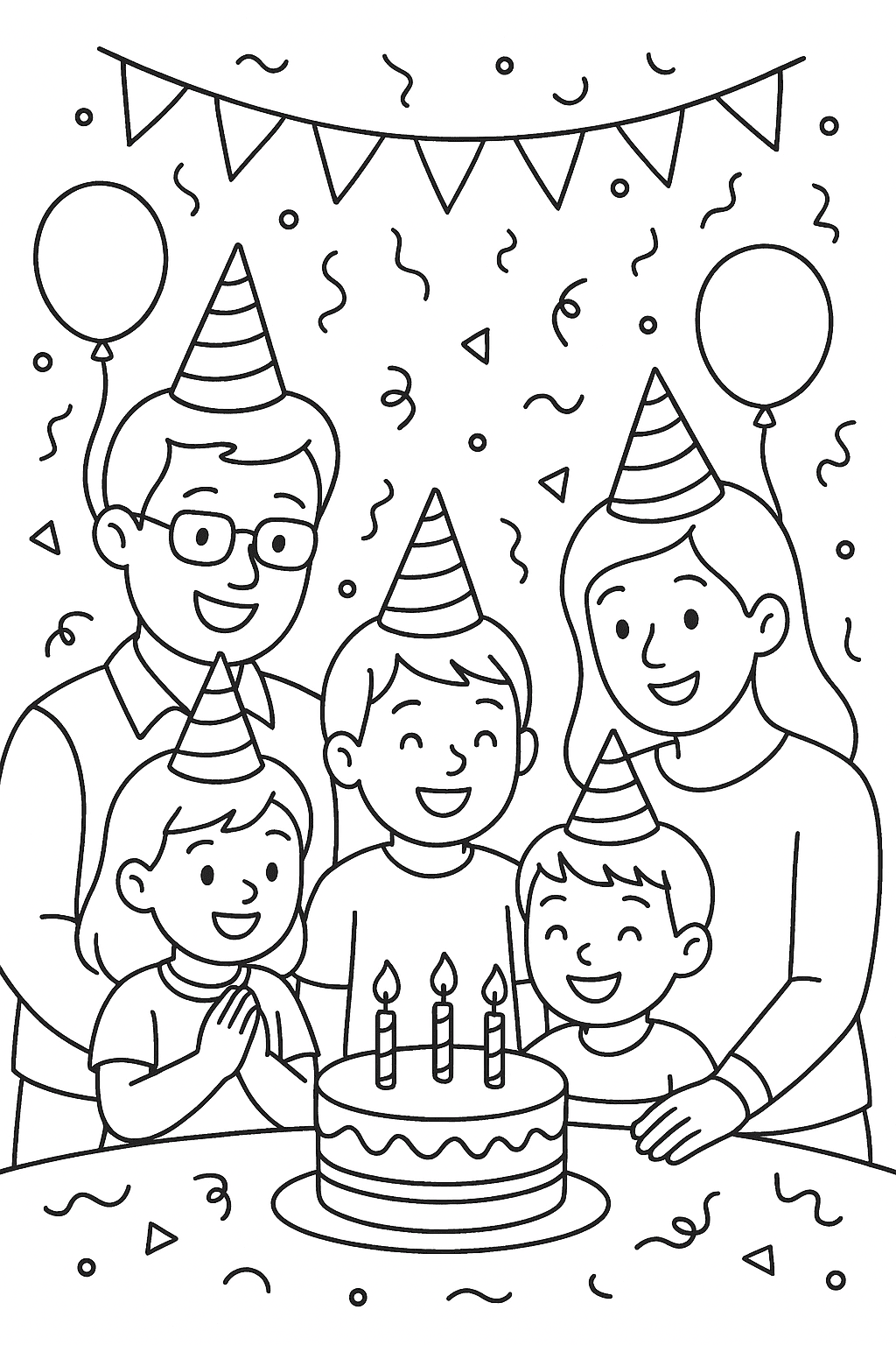Desenho de Aniversario para colorir e imprimir: número 23