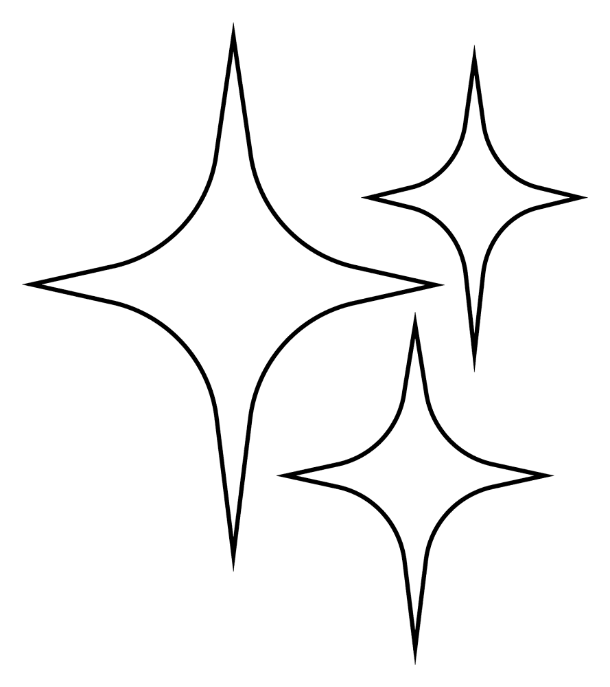Desenho de Ano Novo para colorir e imprimir: número 2