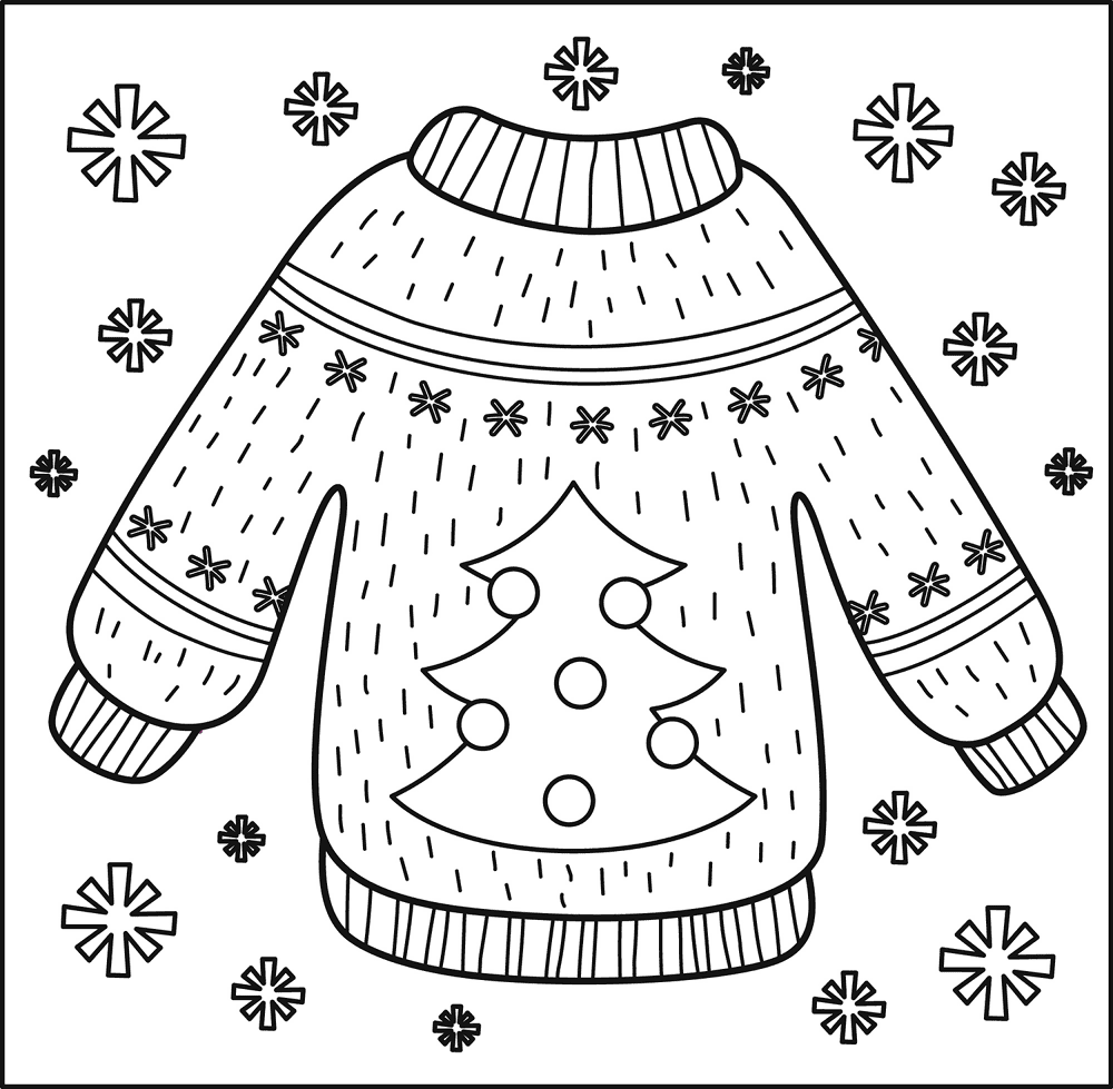 Desenho de Ano Novo para colorir e imprimir: número 3