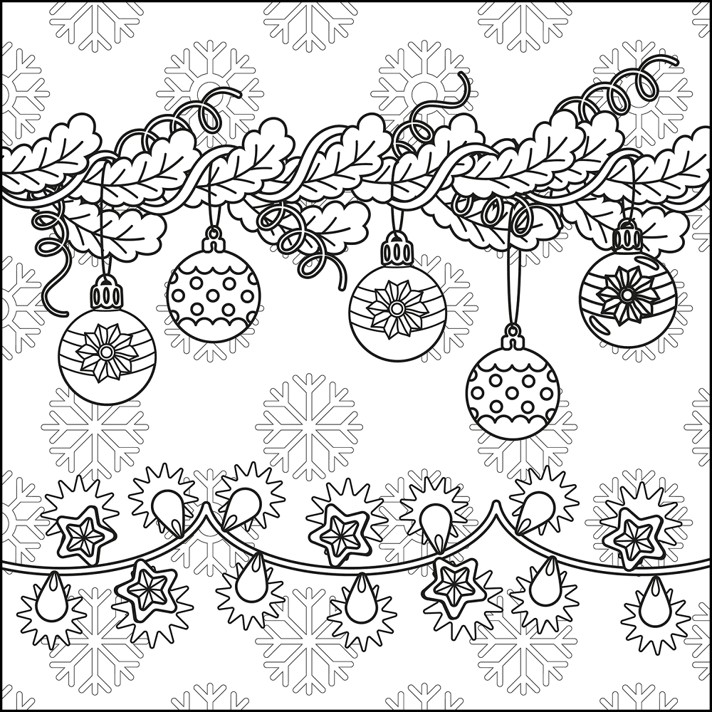 Desenho de Ano Novo para colorir e imprimir: número 25