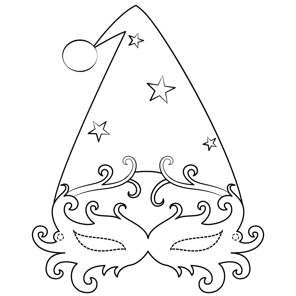 Desenho de Ano Novo para colorir e imprimir: número 27