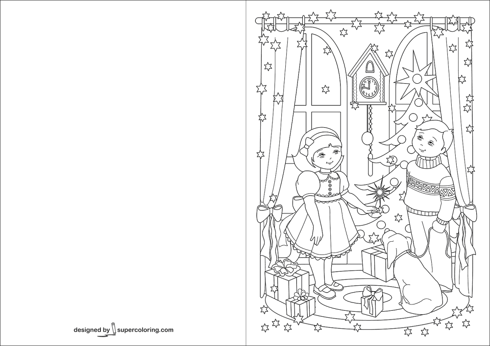 Desenho de Ano Novo para colorir e imprimir: número 34