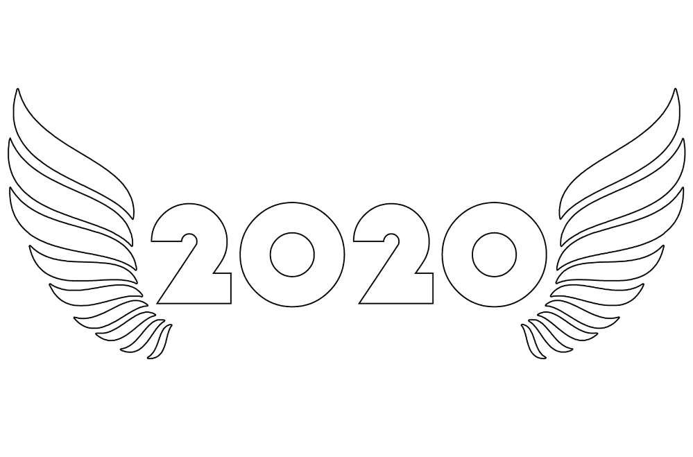 Desenho de Ano Novo para colorir e imprimir: número 35