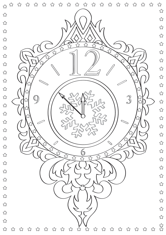 Desenho de Ano Novo para colorir e imprimir: número 37