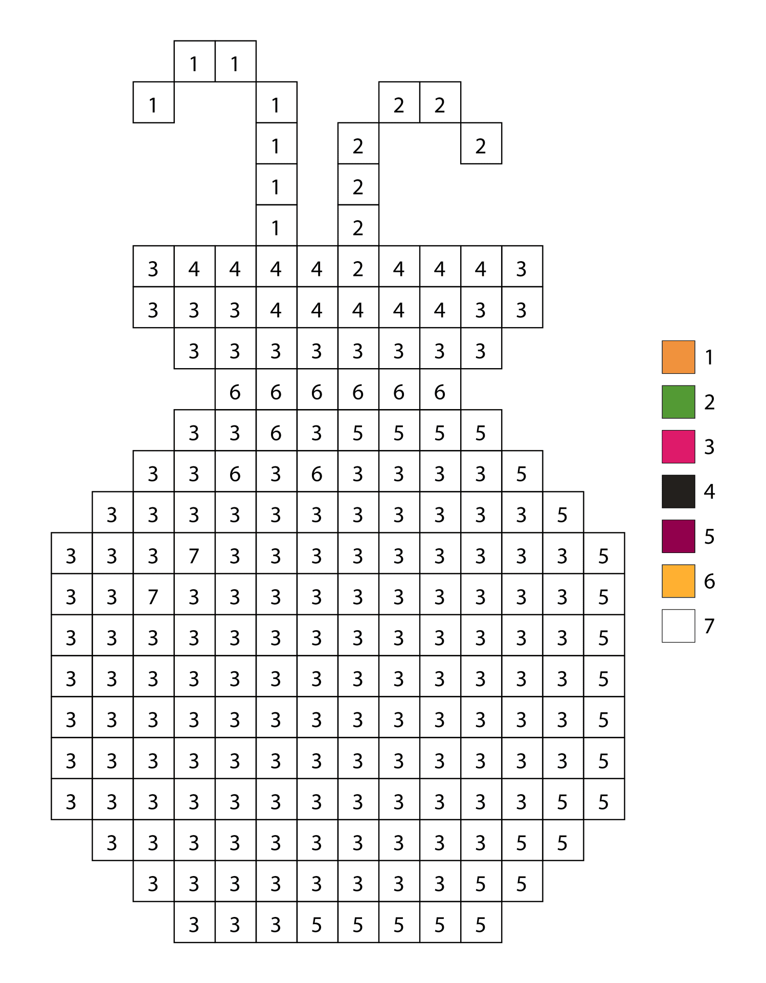 Desenho de Ano Novo para colorir e imprimir: número 42