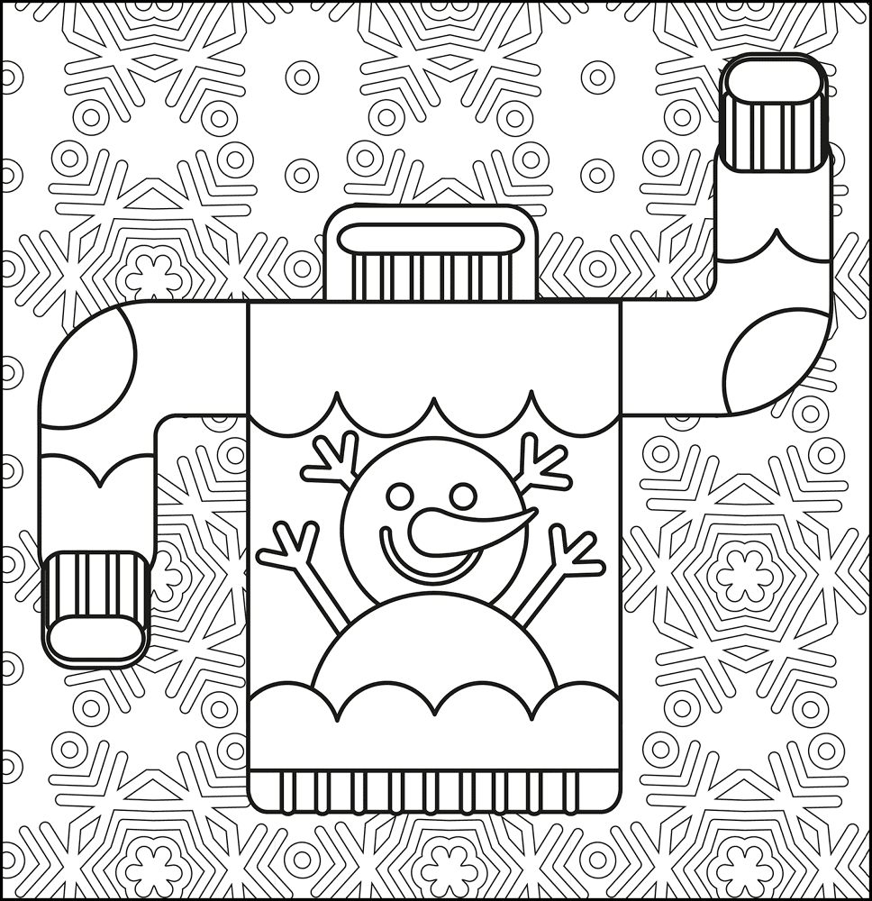 Desenho de Ano Novo para colorir