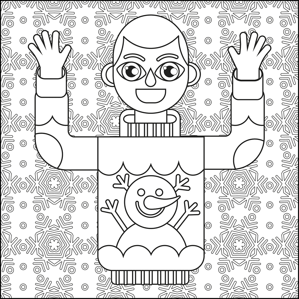 Desenho de Ano Novo para colorir