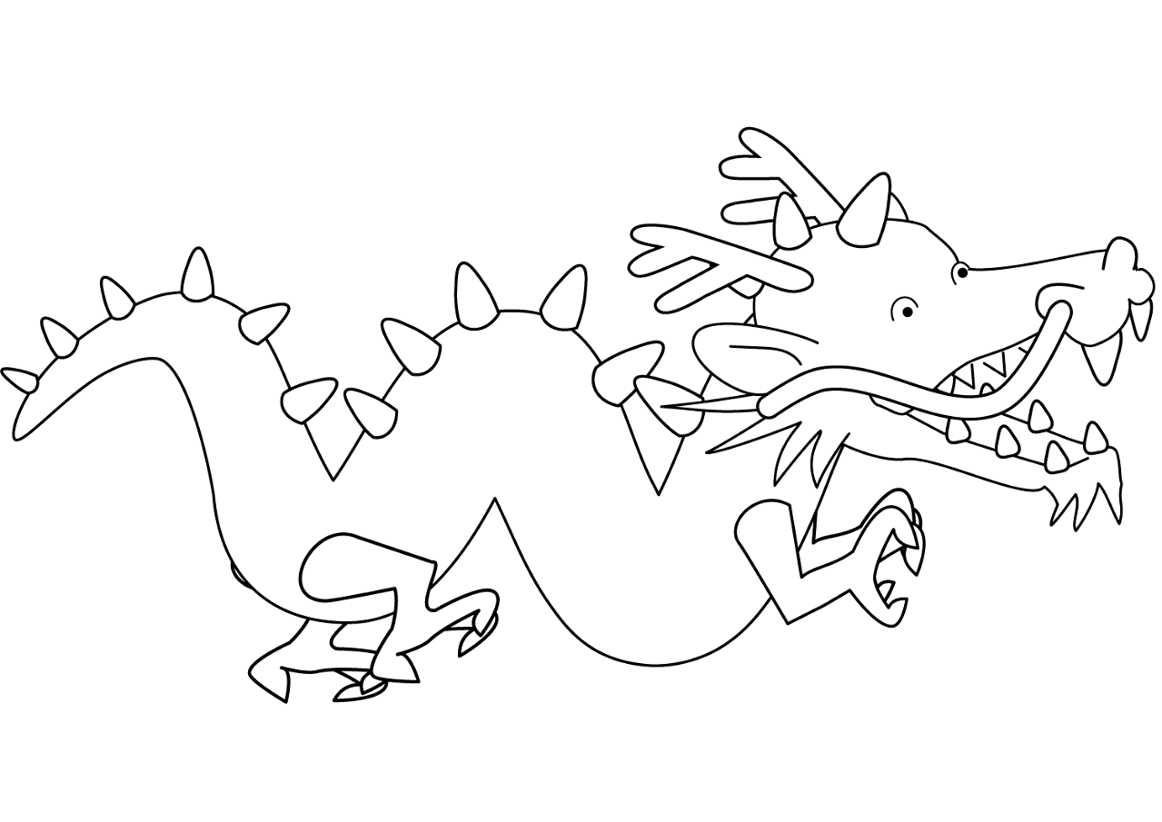 Desenho de Ano Novo Chinês para colorir e imprimir: número 9