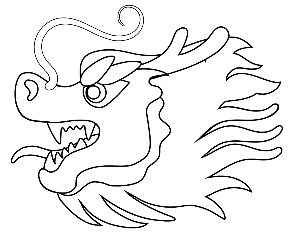 Desenho de Ano Novo Chinês para colorir e imprimir: número 13