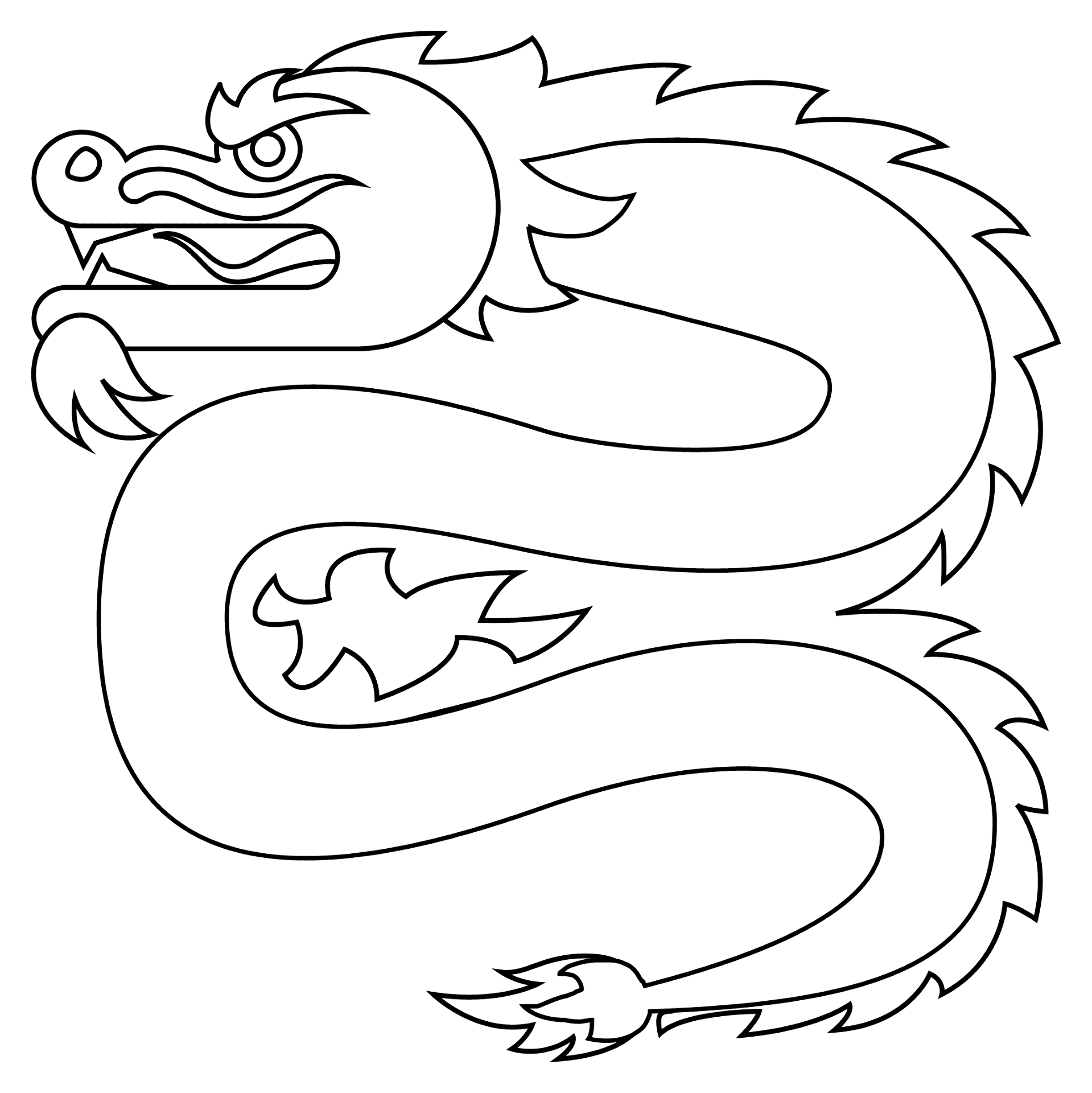 Desenho de Ano Novo Chinês para colorir e imprimir: número 14